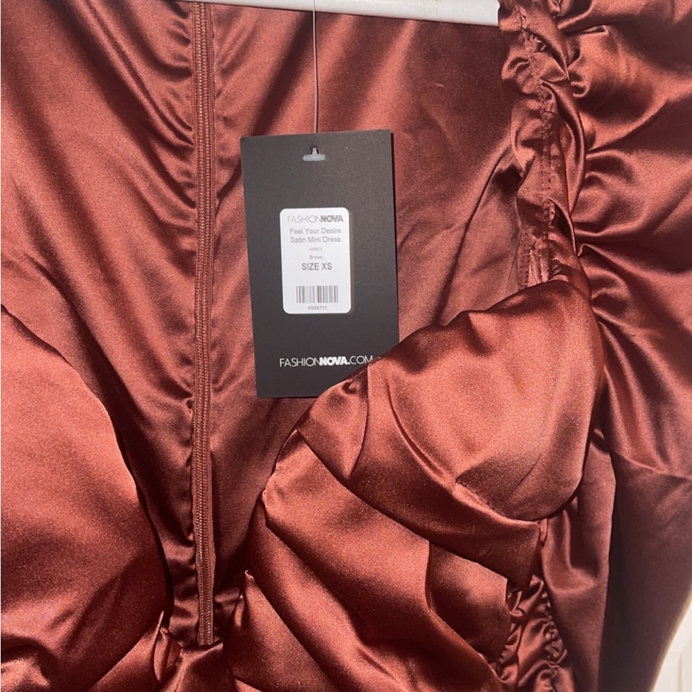Bronze Gold Satin Dress